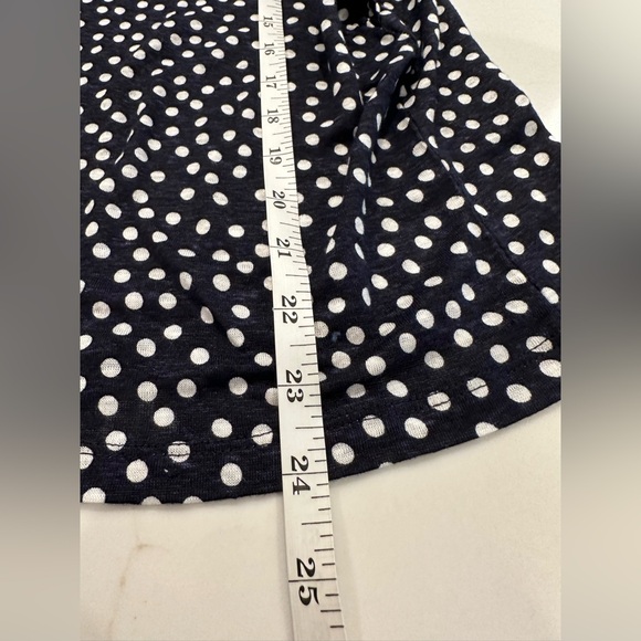 Ann Taylor black polkadot ruffle sleeve  blouse - Picture 2 of 7